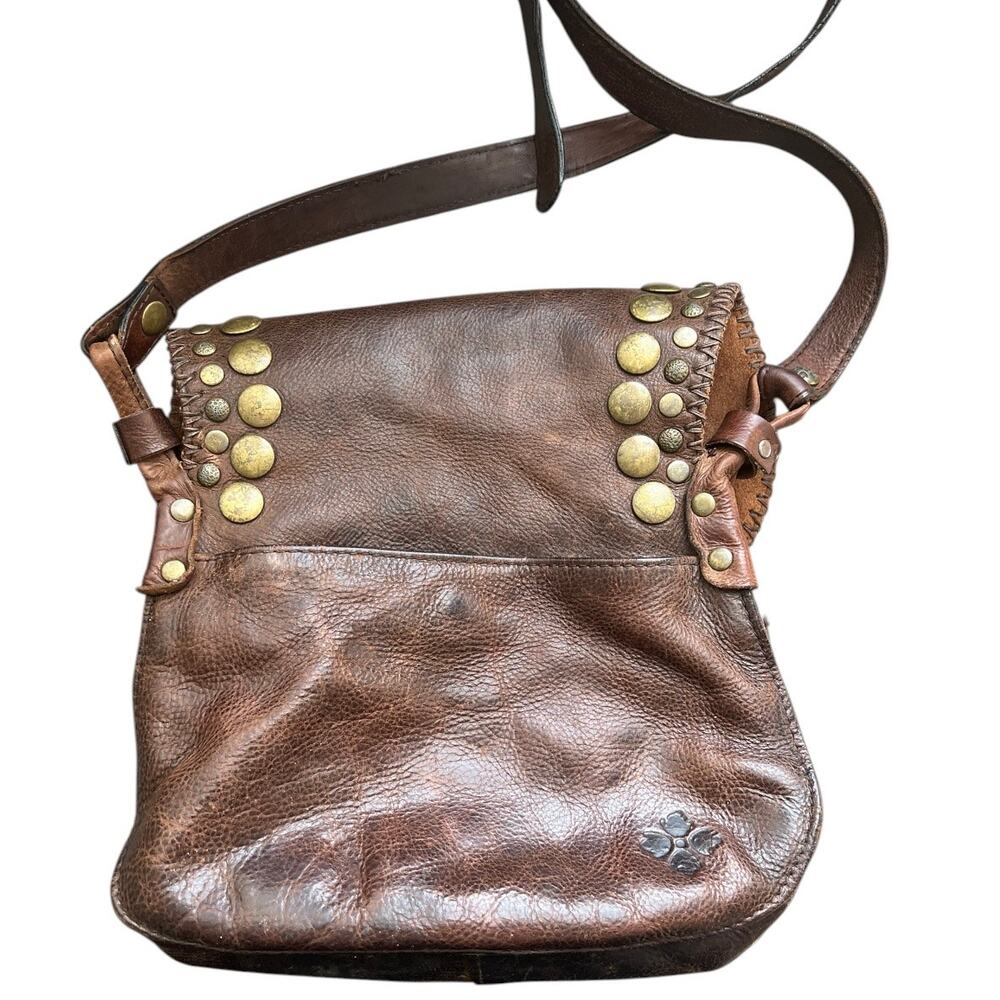 Patricia Nash Distress Leather Medallion Luciana Crossbody boho western purse - Picture 5 of 12